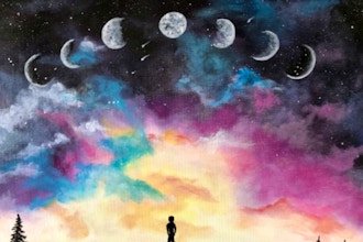 Paint Nite: Just Like the Moon, We Go Through Phases
